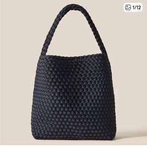 NWOT Naghedi St. Barths Nomad Onyx Black Woven Tote Bag